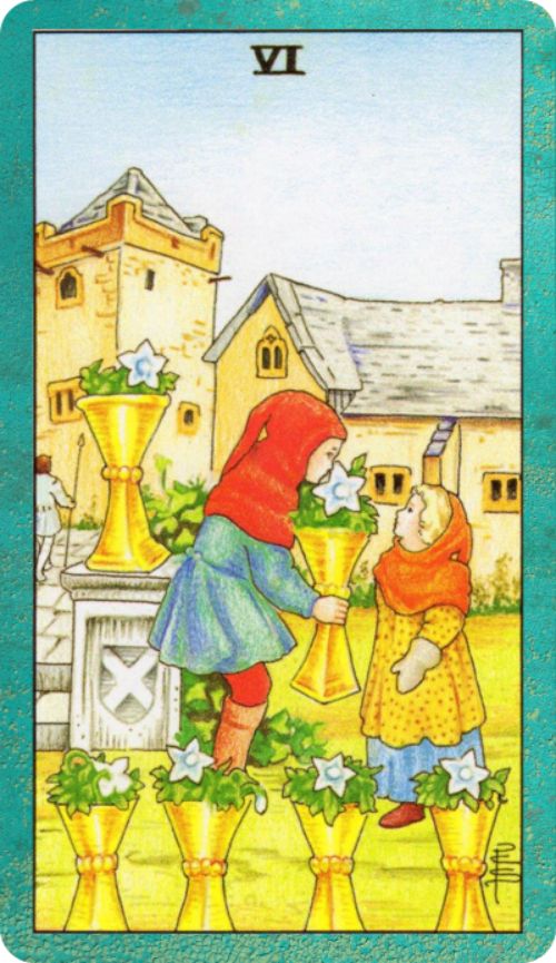 Six Of Cups Tarot Card Meaning Joyful Mystic Six Of Cups Tarot Card Meaning Joyful Mystic